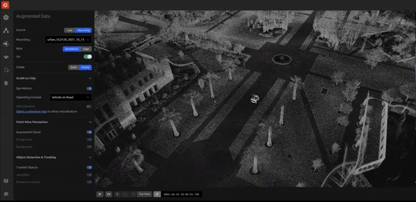 An example of a lidar application for pedestrian tracking