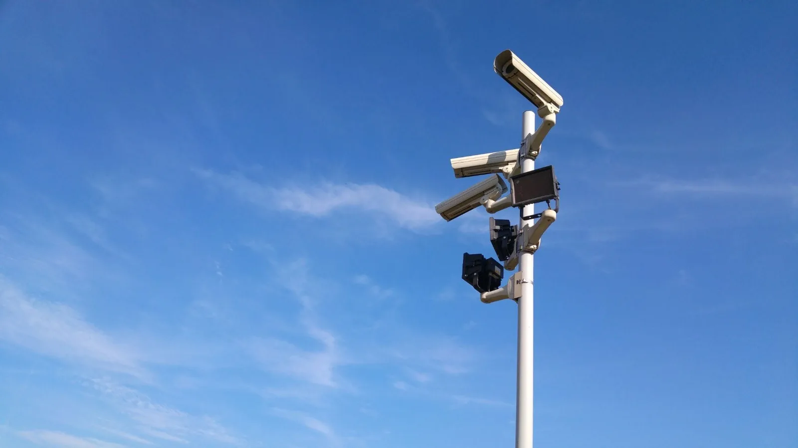 Traditional cameras blue sky