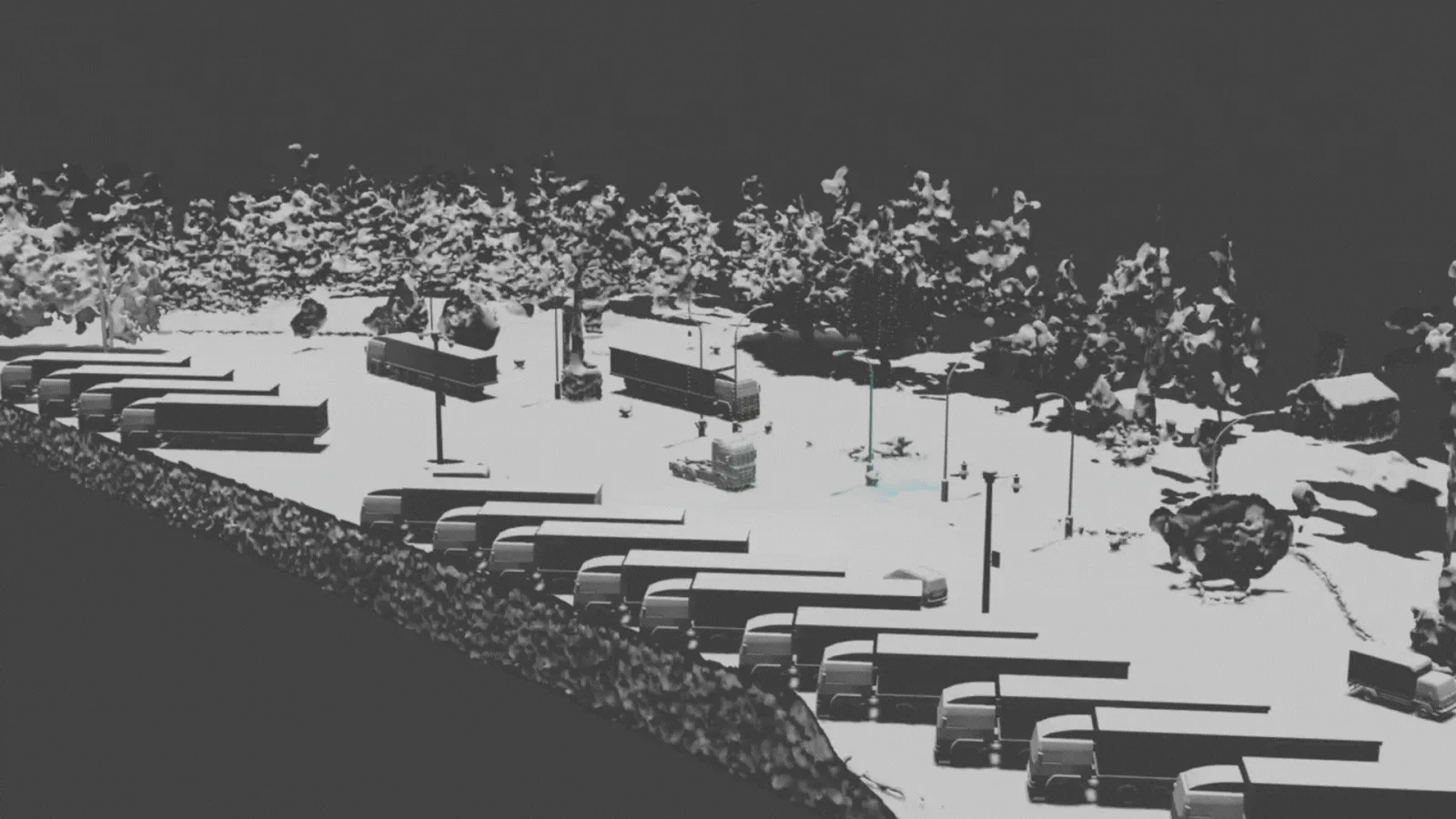 Lidar scan of parking lot