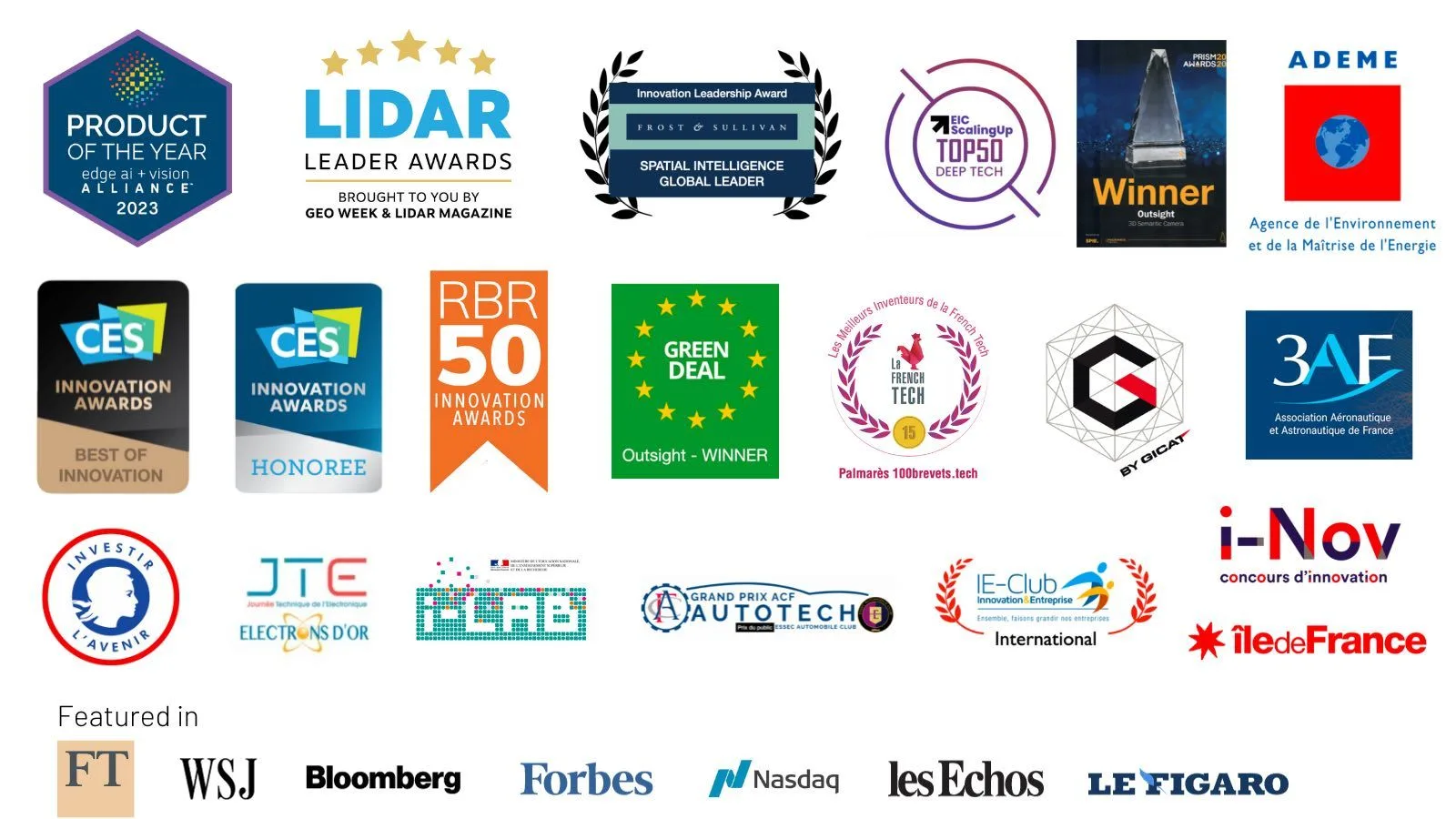 Outsight's awards and other recognitions