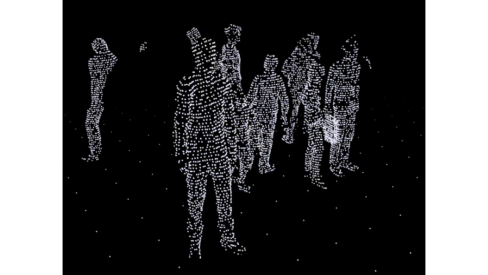 3D point cloud lidar scan showing the innate anonymity that lidar has