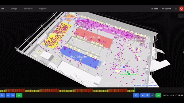 Orly terminal seen by lidar