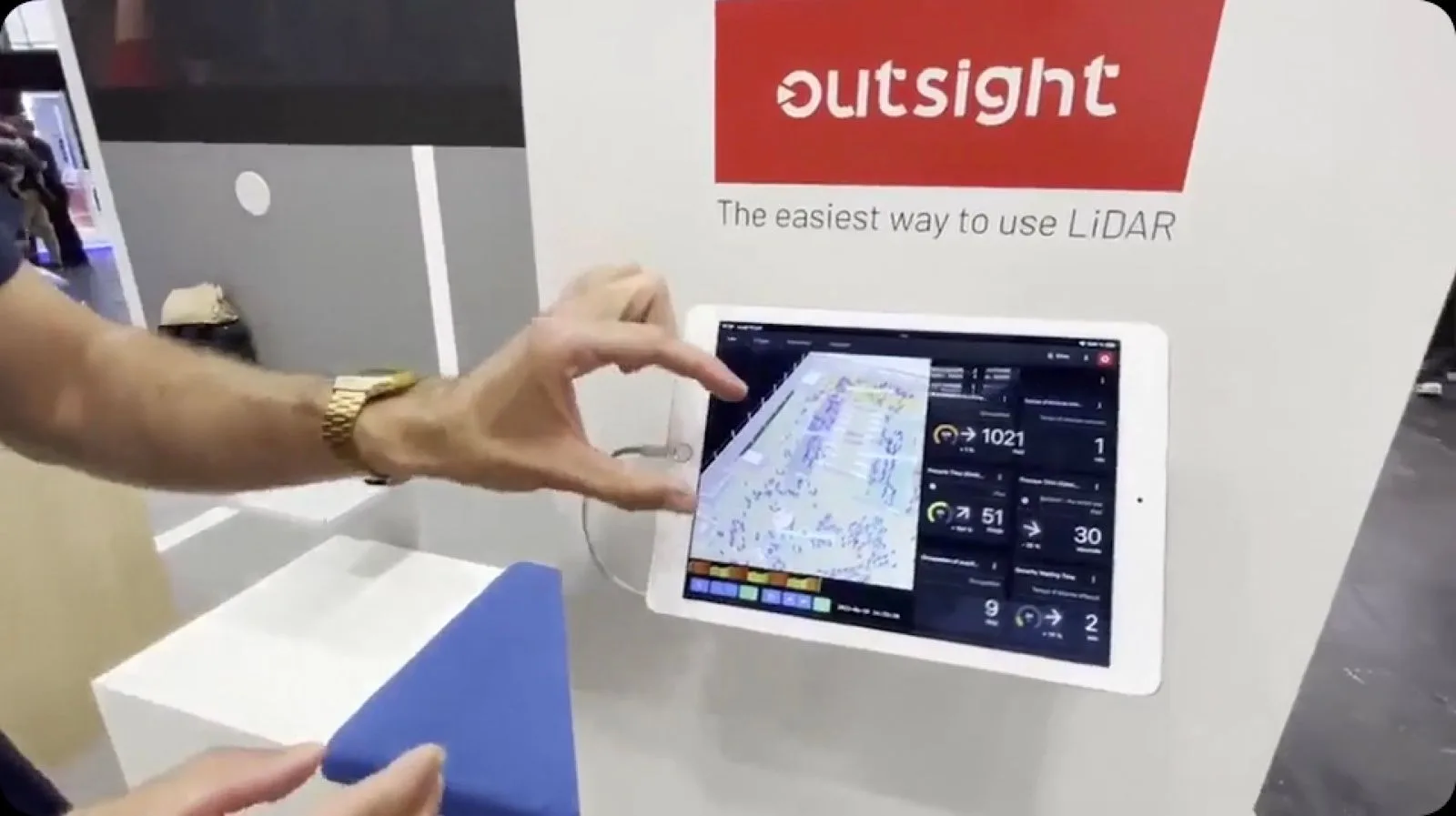 Outsight LiDAR demonstration on a Ipad 