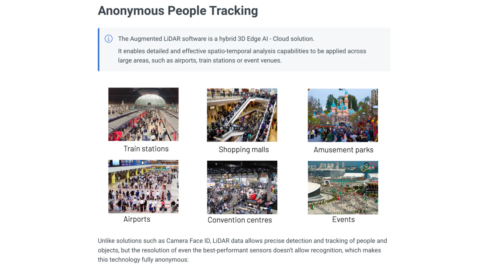 The top 101 lidar applications - People tracking