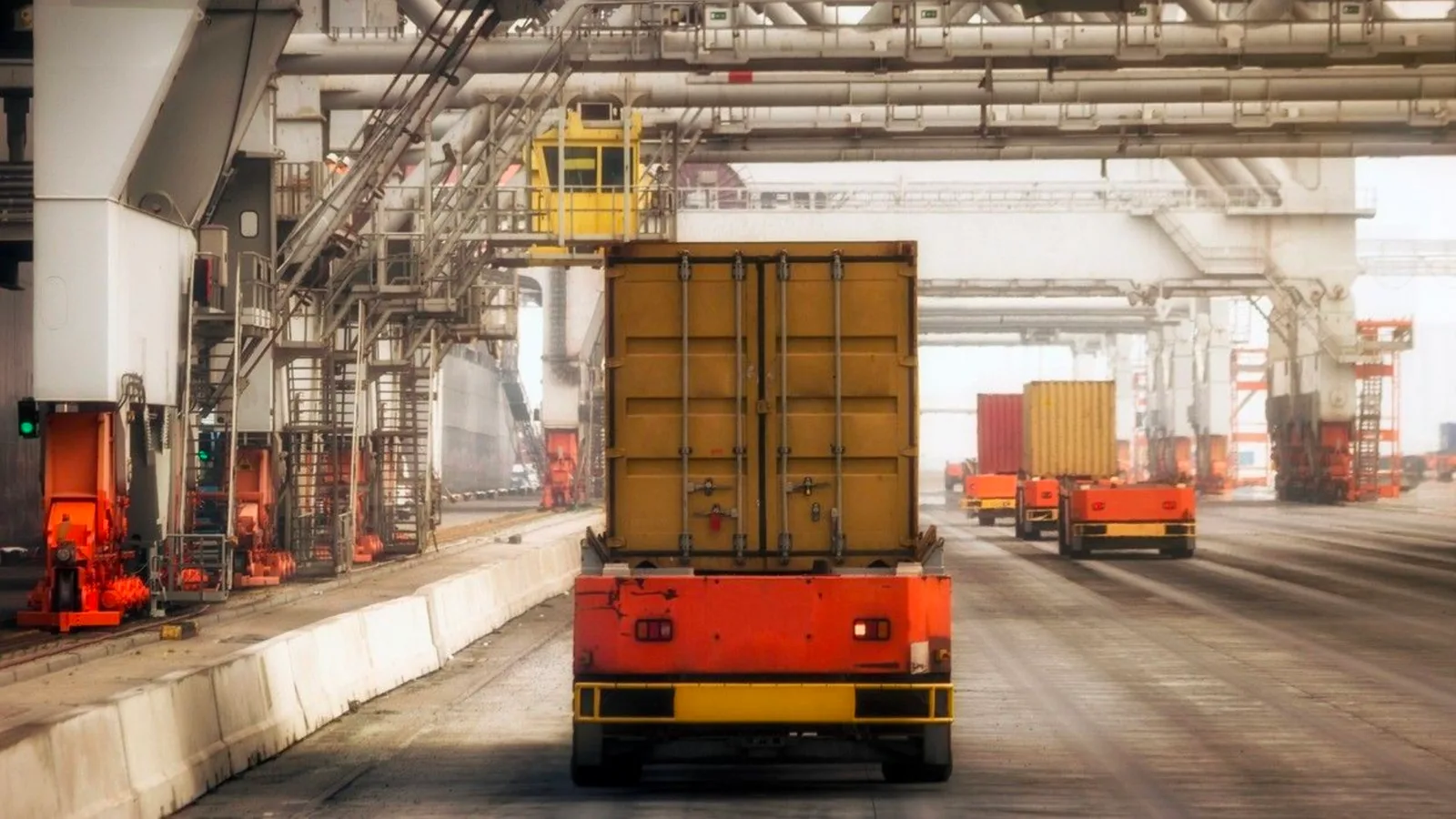 Truck in port