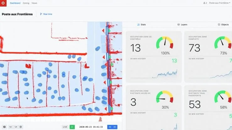 Visual of LiDAR point clouds enhancing operational efficiency across industrial environments.